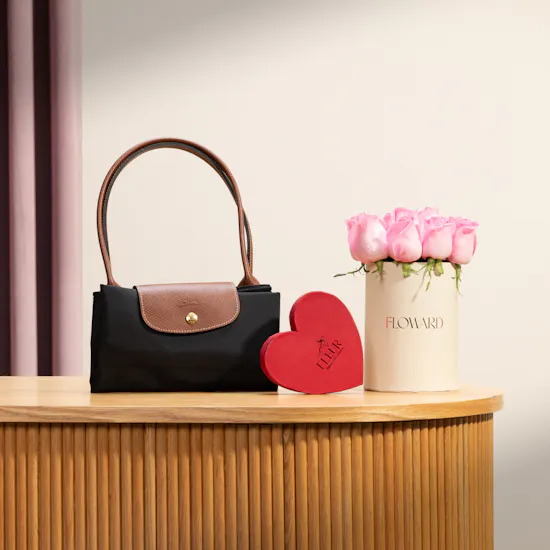Longchamp Large Black Tote Bag | Fleur Chocolates and Flowers