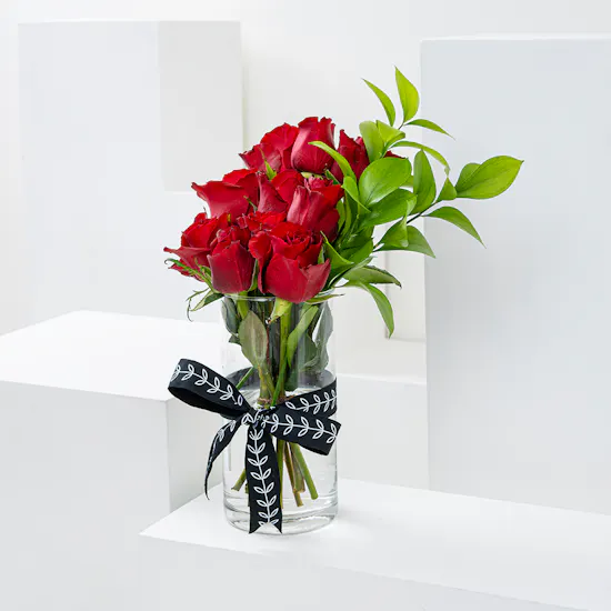Heartfelt Roses | Cylinder Vase
