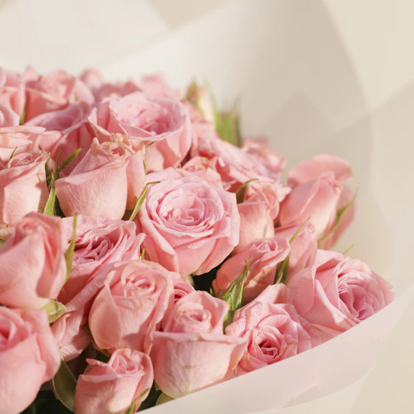 Blushing Baby Roses Bouquet | 25 Flowers