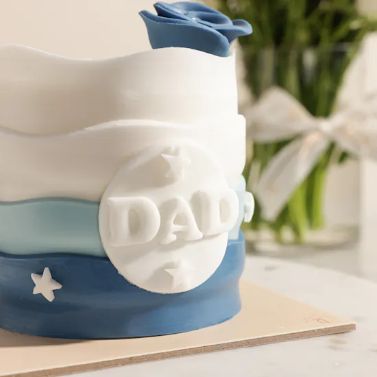 December Cake Dad Blue Cake | Lasting Elegance Flowers