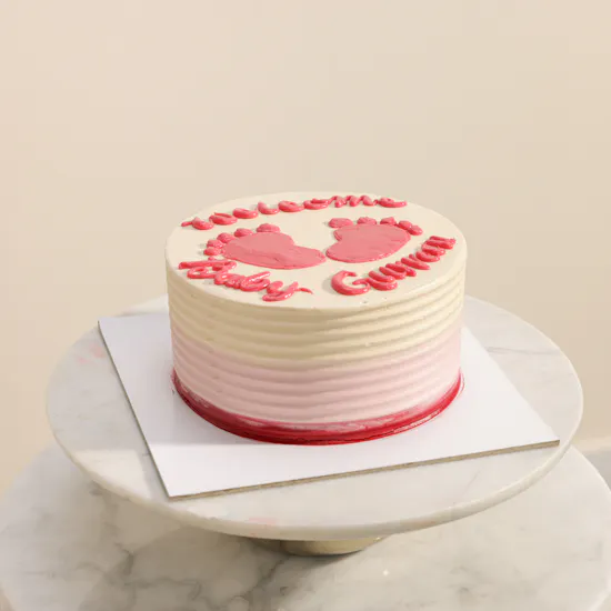 Floward Pesonalized Baby Girl Celebration Cake