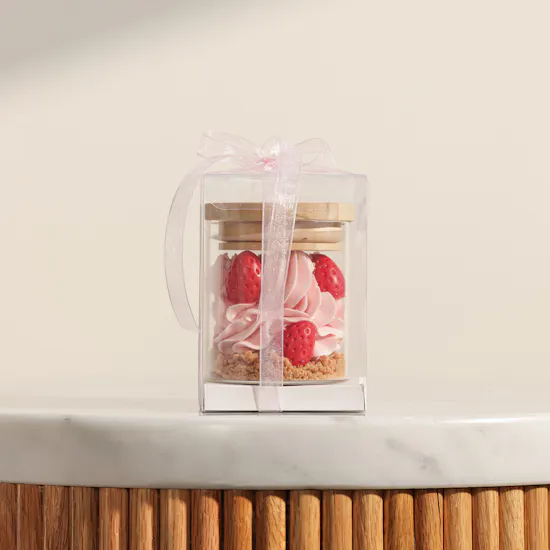 Done By SHK Small Strawberry Cheesecake Candle