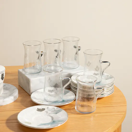 Otantik Veloura Tea And Arabic Coffee Set