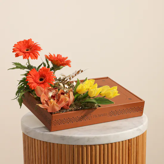 Floward Medium Brown Holy Quran with Elegant Flowers