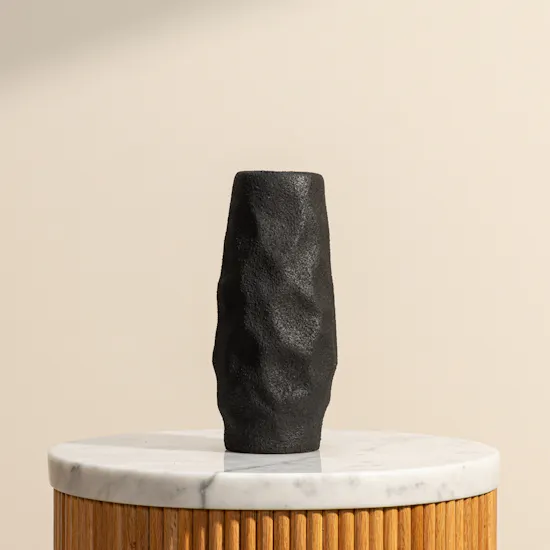 Nno Organica Black Large Rough Vase