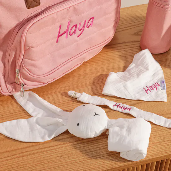 Belovedone Pink Personalized Baby Set