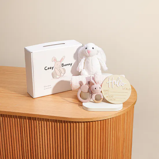 Cozy Bunny Newborn Giftset | Pink