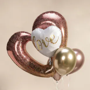 Golden Love Balloons
