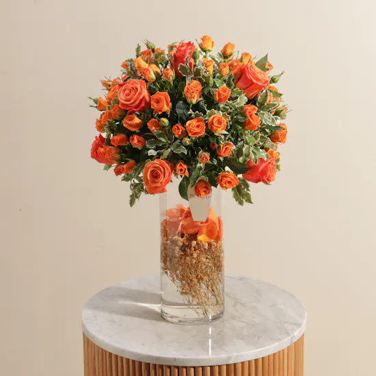 Orange Mandarin Vase