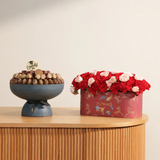 Chocolate Creations Graduation Chocolate Tray | Shine Graduate Flowers