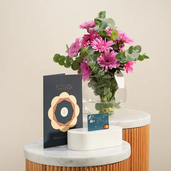 Floward Card 50 USD with Flowers, Then Anything
