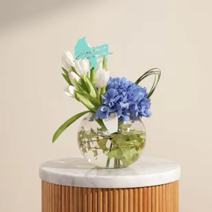 Welcome New Baby Born Flowers Vase 