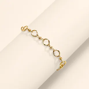 Siran Chained Circles Yellow Gold Bracelet