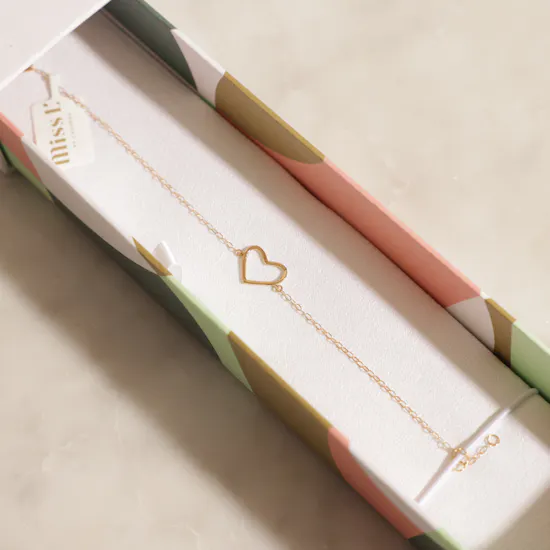 Miss L' by L'azurde Heart Yellow Gold Bracelet