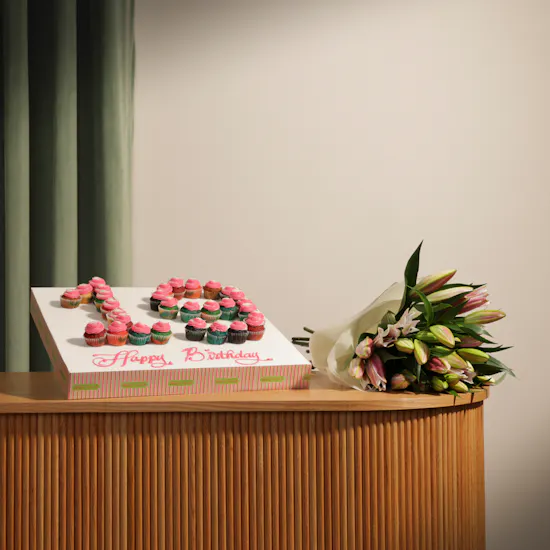 Helen's Bakery Birthday Number Cupcakes | Magical Bouquet
