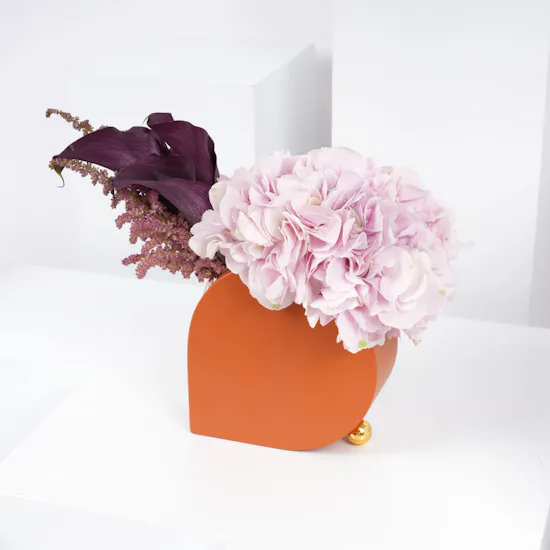 Calla & Hydrangea | Heart Vase
