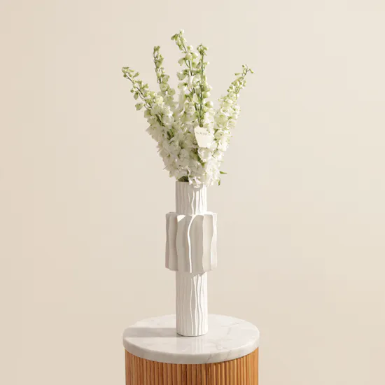 Skyward White Flower Vase