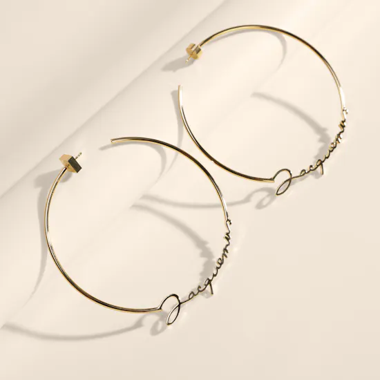 Jacquemus Signature Gold-plated Hoops Earrings