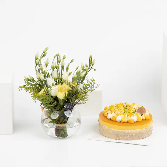 Mango mouse cake
