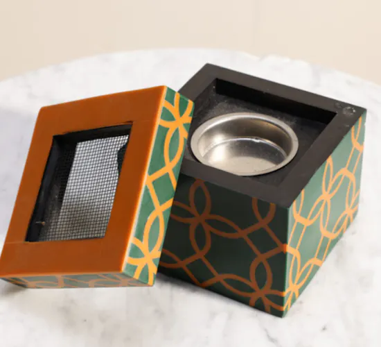 Kenooz Qatar Green Square Incense Burner