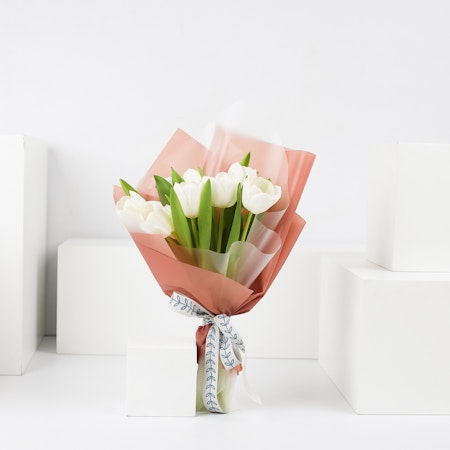 White Tulip | Pink & White Wrap