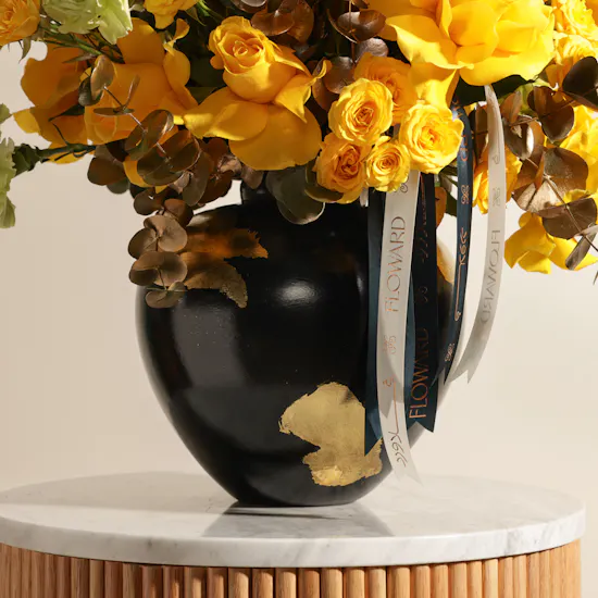 Yellow Delight Flower Vase