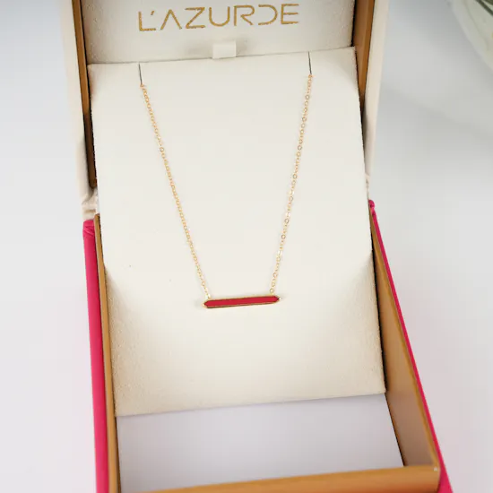 L'azurde Iconic Brand Gold Necklace | Roses Vase