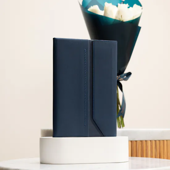 Atom Navy Pro Notebook | Stunning Flowers