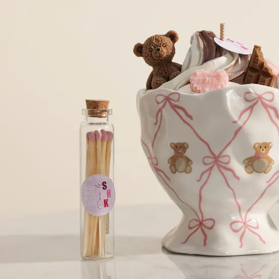 Done By SHK Teddy Bear Ice Cream Candle