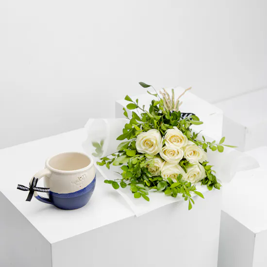 Tip of the Day Heart’s Love Wavy Mug with Flowers