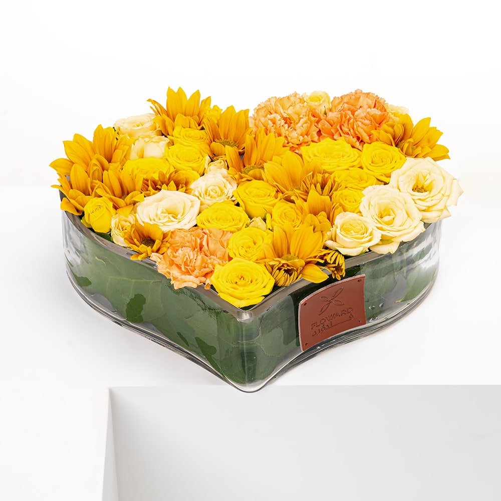 Yellow Spring | Heart Vase