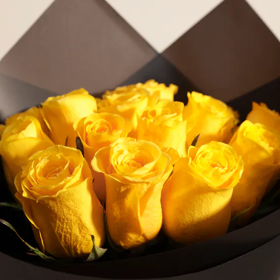 Golden Sunshine Rose Bouquet