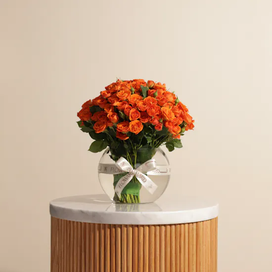 Bright Baby Rose Vase | 35 Flowers