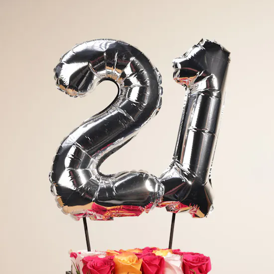 Birthday Flowers Box | Balloons