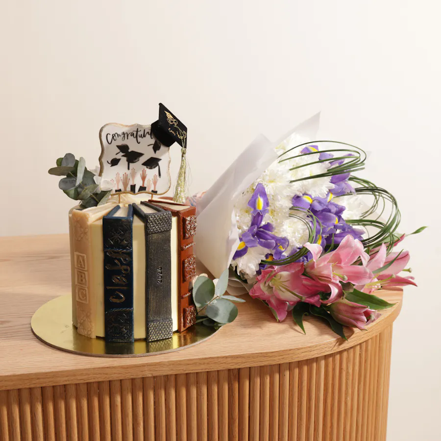 Sweet Atelier Big Graduation Cake | Delightful Flowers 5