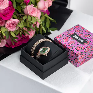 Just Cavalli Gold Snake Watch | Blooms