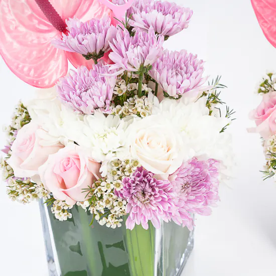 New Baby Girl Reception Vases | Cutie Trio