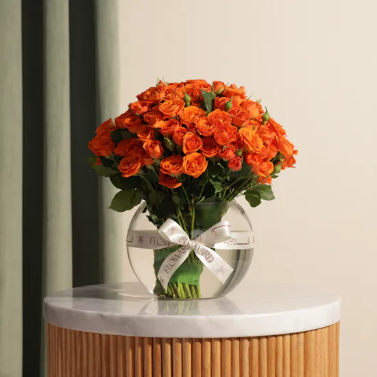 Bright Baby Rose Vase | 35 Flowers