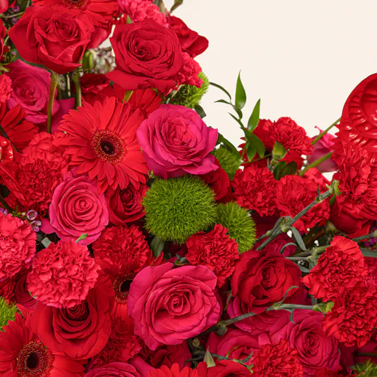 Majestic Crimson Flower Vase