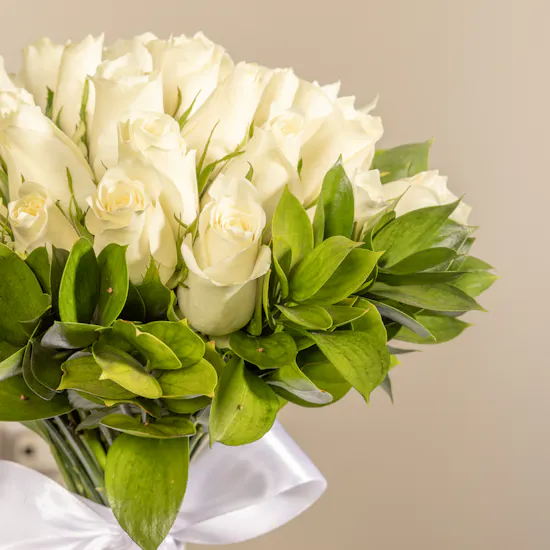 White Roses Bouquet | 30 Roses
