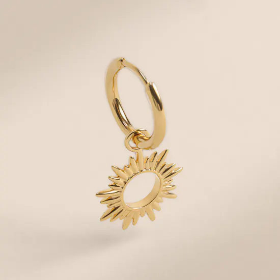 Rachel Jackson Eternal Sun Gold Plated Mini Hoop Women's Earrings