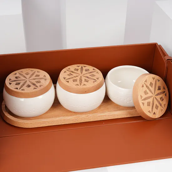 Saudi Artisanal Company Date Bowl Set | Baby Roses