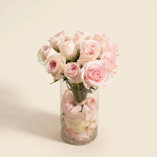 Blush Roses Vase