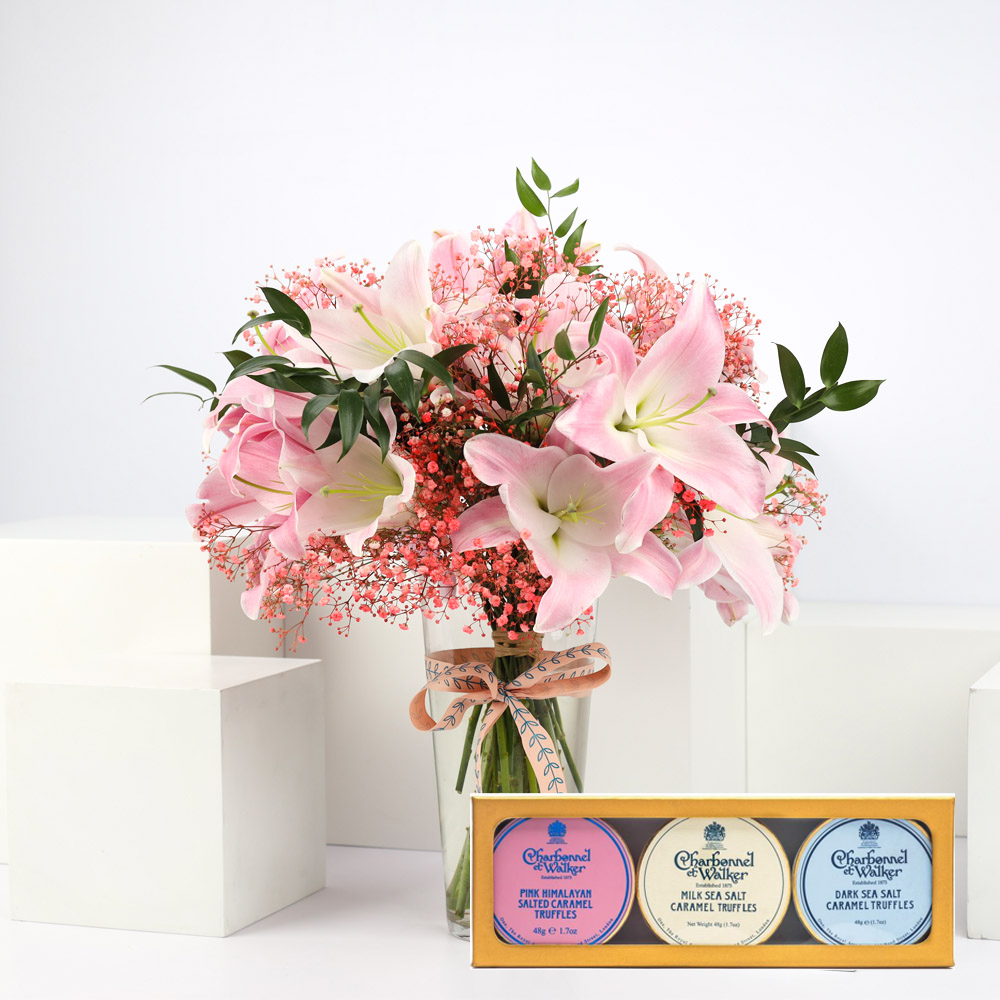 Charbonnel et Walker Truffle Trio | Pretty in Pink Bouquet