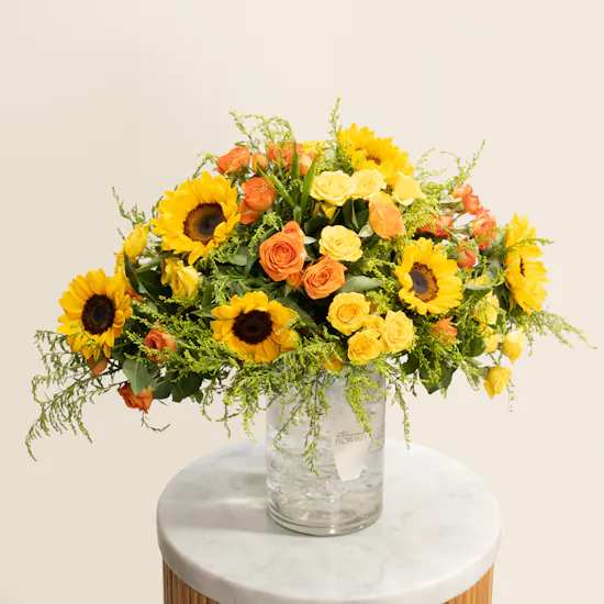 Morning Glow Flowers Vase