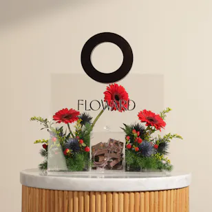 Floward I Love You Chocolate and Flower Bag