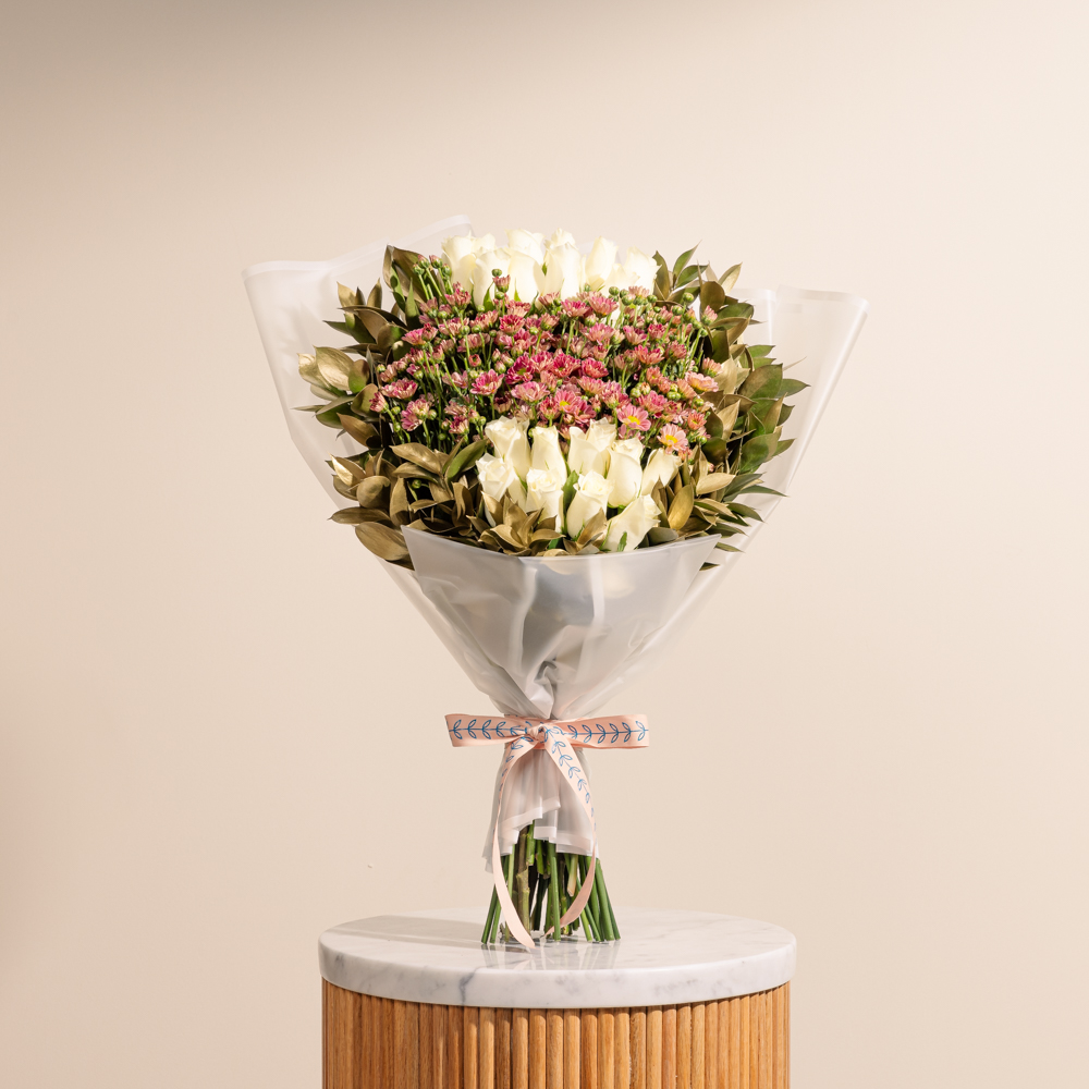 Crown Bouquet | White Roses