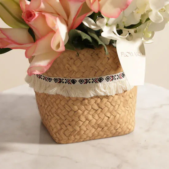 Blushing Bloom Flower Vase