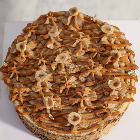 Floward Hazelnut Caramel Roll Cake