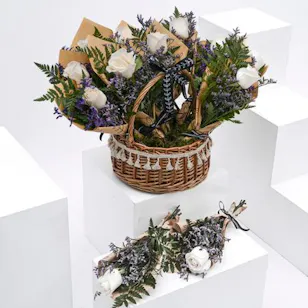 Elegant Flowers Basket Elegant Flowers Basket